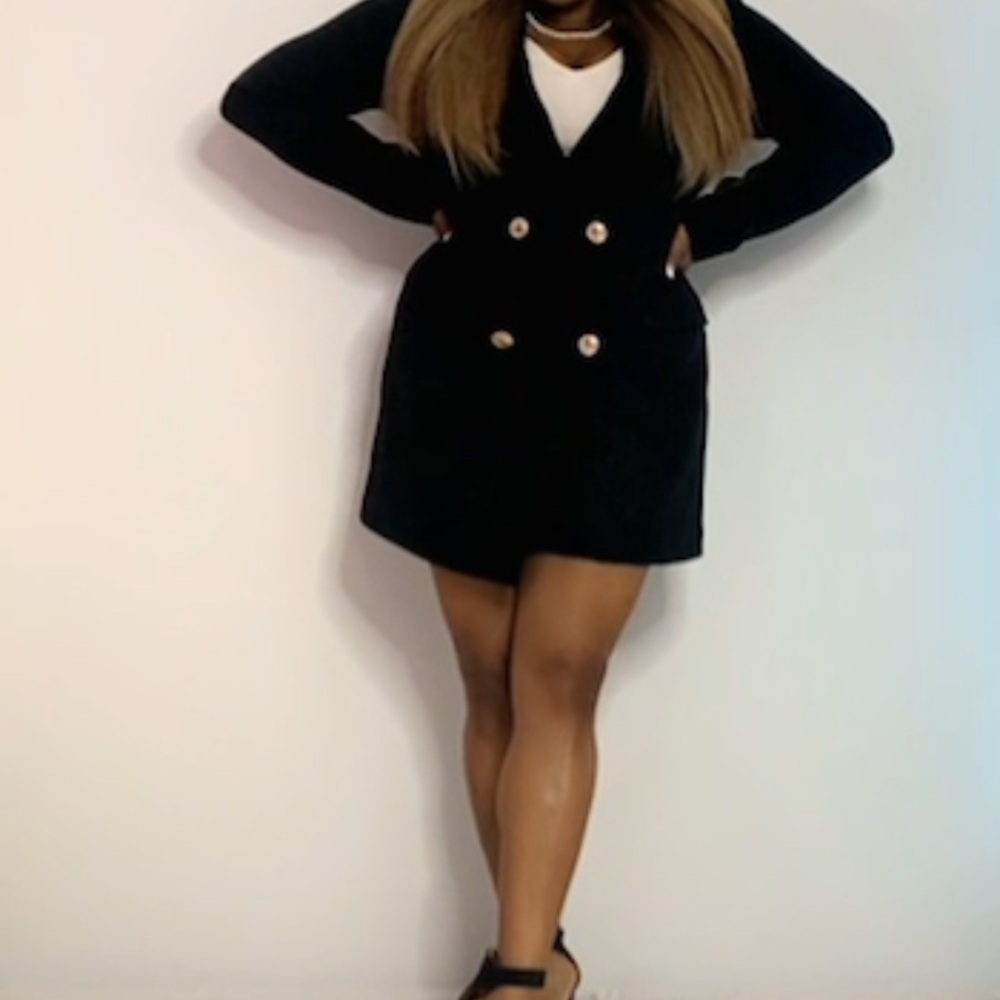PrettyLittleThing Black Blazer Dress